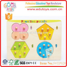 most popular early learning fraction wooden baby puzzle toys